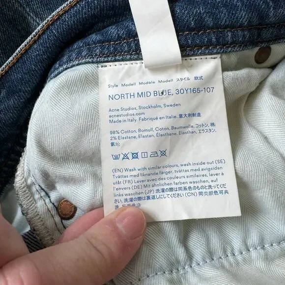ACNE Studios North Skinny Fit Jean Mid Blue